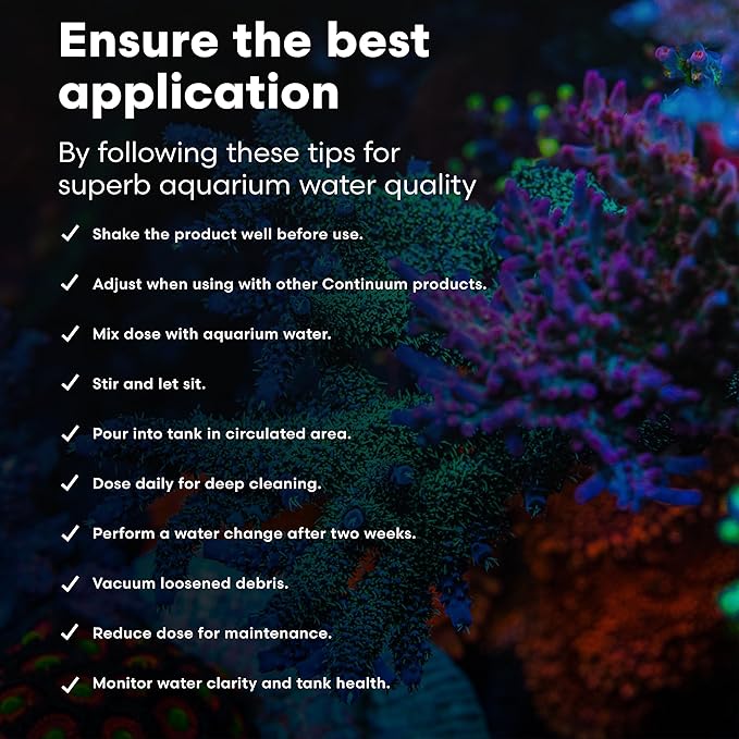 Continuum Aquatics Bacter Clean M for Reef & Marine Aquariums – Loosens Detritus, Cleans Live Rock, Reduces Organic Waste & Enhances Water Clarity Naturally, 500ml