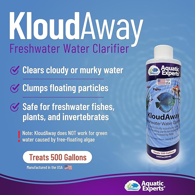 TankFirst Aquarium Water Conditioner and KloudAway Aquarium Water Clarifier 250mL, Made in USA (Value Pack)
