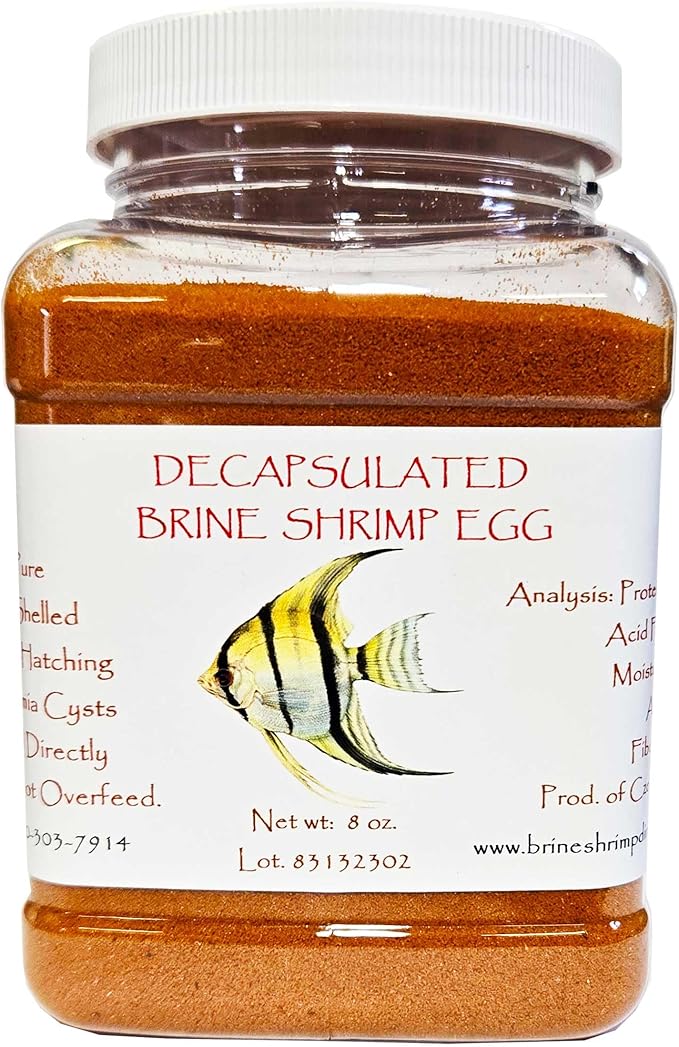 Decapsulated Brine Shrimp Eggs (Non-Hatching), 8 oz Jar