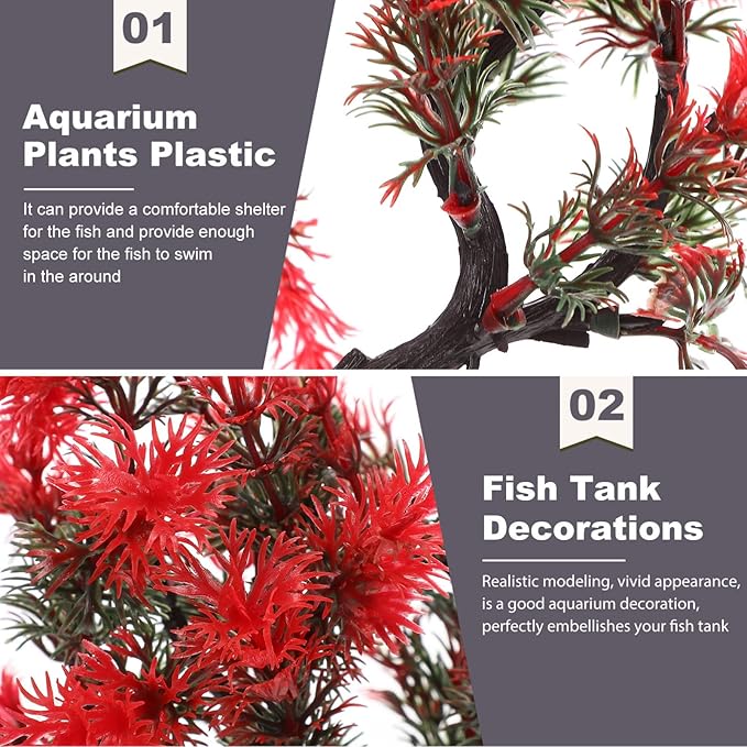 iplusmile Fish Tank Landscaping Water Plants Plastic Plants Fish Tanks Accessories Fake Office Decorations Aquarium Decors