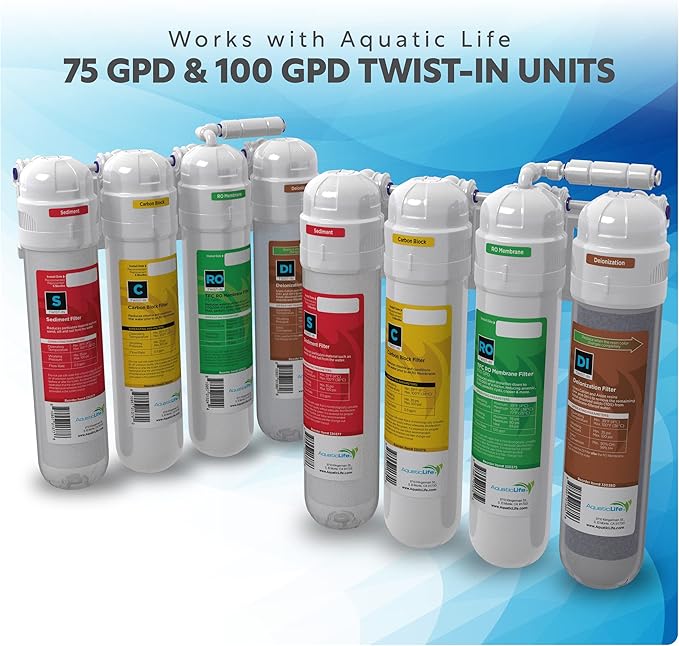 Aquatic Life Color Changing Deionization Filter Cartridge for Twist-in Units, 1 Each