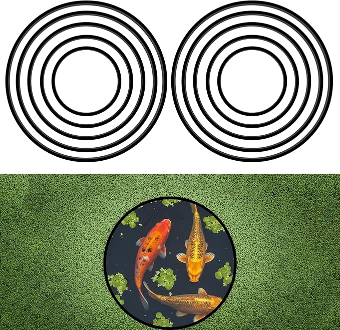 10Pcs Fish Feeding Ring for Fish Tank 5 Sizes Aquarium Floating Plant Barrier Round Floating Plant Corral Aquarium Accessories for Fishes Tank Floatings Plants