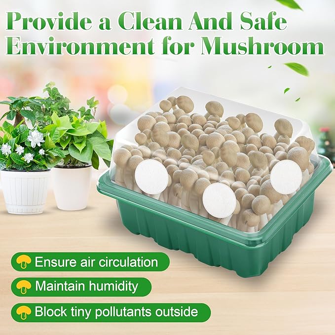 24PCS Monotub Filters, Self-Adhesive Monotub Filter Discs Replacements for Mushroom Growing Supplies