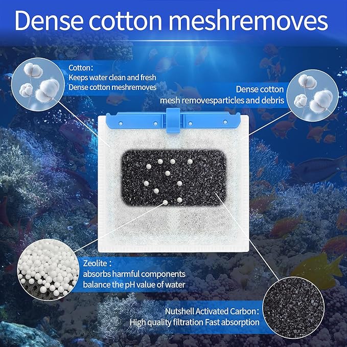 10 Pack Medium Replacement Filters Cartridges for QuietFlow,Replacement Filter Cartridges with QuietFlow LED PRO Power Filter Size 10