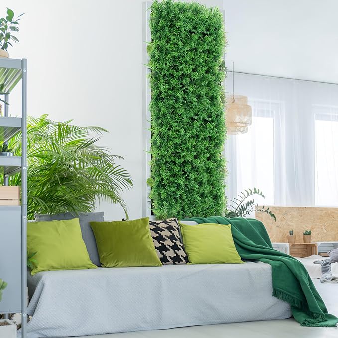 Artificial Aquarium Grass Mat, Aquarium Plants Plastic Grass Wall Fake Lawn Turf Plastic Green Plants Mat for Fish Tank Lawn Decor