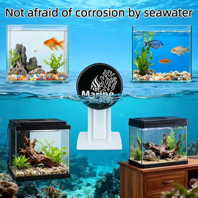 Magnetic Seaweed Feeding Clip for Saltwater Aquarium, Automatic Fish Feeder with Algae Magnet Clip, Glass Tank Accessory for Aquatic Pets, Up to 15mm Glass Thickness