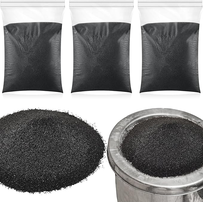 Sasylvia 3 Pack Black Silica Sand for Fireplace Sand Station Refiller for Indoor and Outdoor Fire Pits Facilities, Easy Cleaning Garden Landscaping, Arts Craft and Aquarium