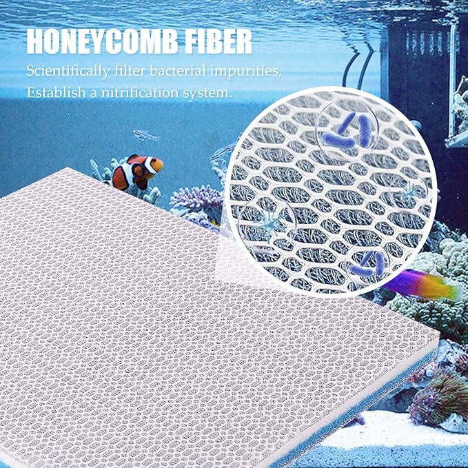 SHIGATSU Aquarium Filter Floss Rolls, Upgraded 8-Layer Aquarium Filter Sponge for Fish Tank Filter and Pond（47" x 12"）, Aquarium Filter Media for Freshwater or Saltwater Aquariums