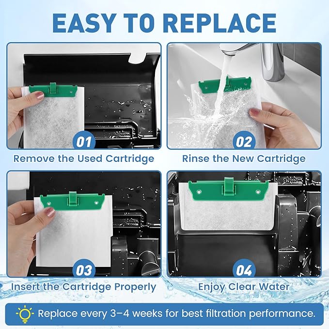 24 Pack Medium Filter Cartridges Compatible with Tetra Whisper Bio-Bag Filters，Large Aquarium Filter Cartridge for Whisper 10i/IQ10/PF10 and Repto Filter 90 GPH