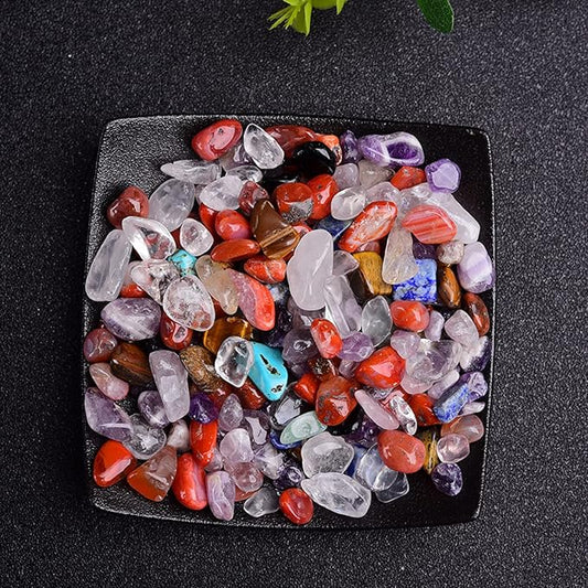 50/100g Natural Stones Gravel Crystals Chip Quartz Minerals Tumbled Agates Specimen Home Aquarium Decor,Colorful Crystal,50g