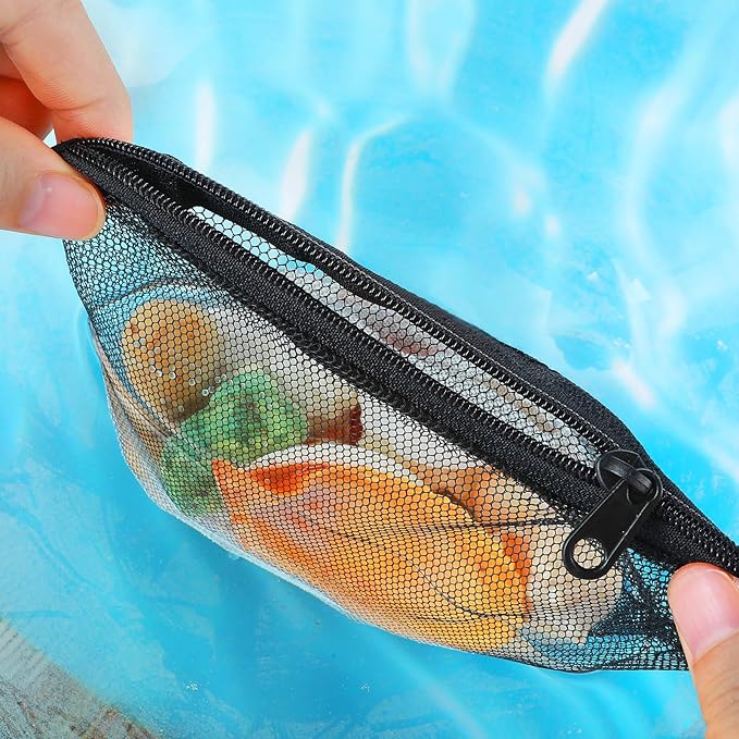 Tucnoeu 10Pcs Media Bags for Aquarium Fine Mesh Bag Aquarium Filter Media Bags with Plastic Zipper Suitable for Activated Carbon, Filter Stones, Ceramic Rings（Black）