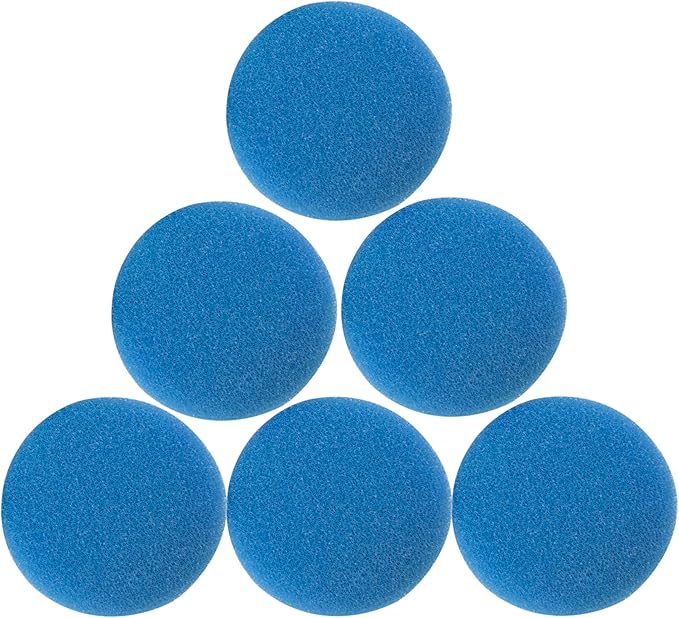 Blue Coarse Foam Media Filter Pads Suitable for Eheim Classic 2215/350 2616151(Pack of 6)