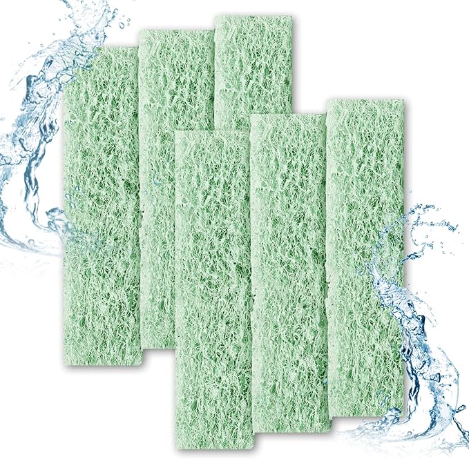 6pcs Filter Pads for Aqueon, Fish Tank Carbon Filter Pads Ammonia & Phosphate Reducer Aquarium Filter Accessories for Aqueon QuietFlow LED PRO Model 10 (Green)