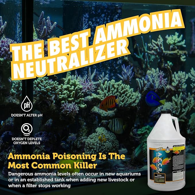 Fritz Aquatics ACCR Water Conditioner Instantly Removes Toxic Ammonia/Chlorine & Chloramines for Fresh & Salt Water Aquariums (1-Gallon)
