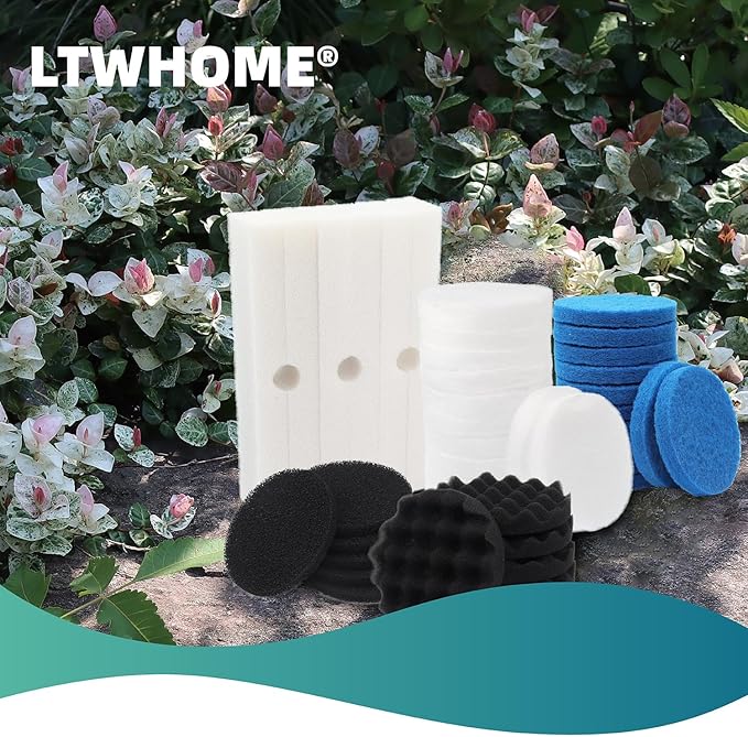 Foam Filter Set, Fine Filters, Carbon Filters, Bio-Foam Filters and Polishing Pads Fit for Fluval FX5 (Pack of 42)