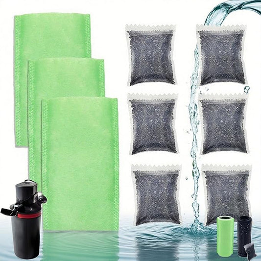xcivi 9PCS Accessories Compatible with Marineland Magnum ML90770 Canister Filters, Media Filter Bags Activated Carbon, Polishing Internal Canister Filter for MarineLand Magnum Micron Cartridge PA0140