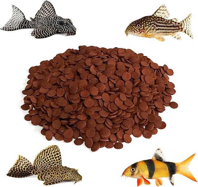 8 mm Red Sinking Wafer - Sinking Algae Wafers That Provides Balanced Diet for Plecos, Snails, Cory Cats, Catfish, Shrimp, and Crayfish (5 Pound)