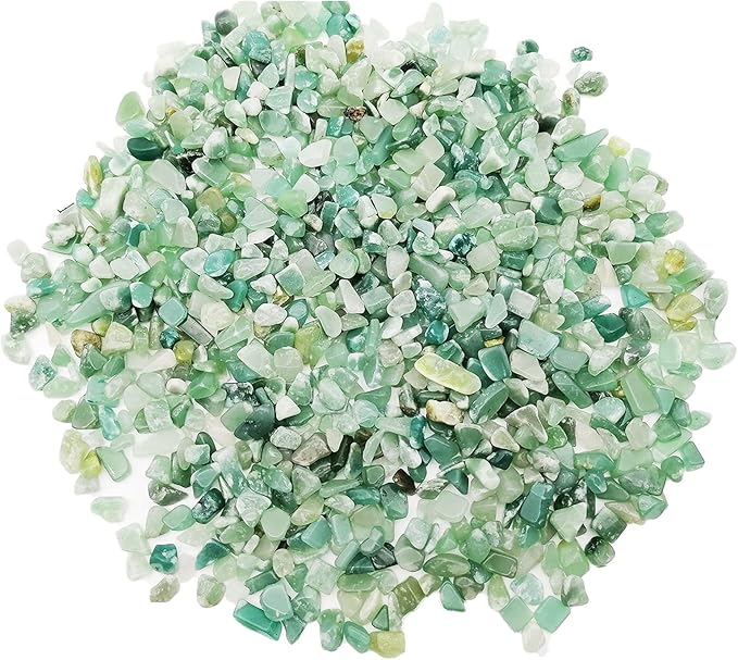 335g Assorted Green Aventurine Quartz Crystals Rocks Green Aventurine Crushed Crystal Quartz Tumbled Rocks and Crystals