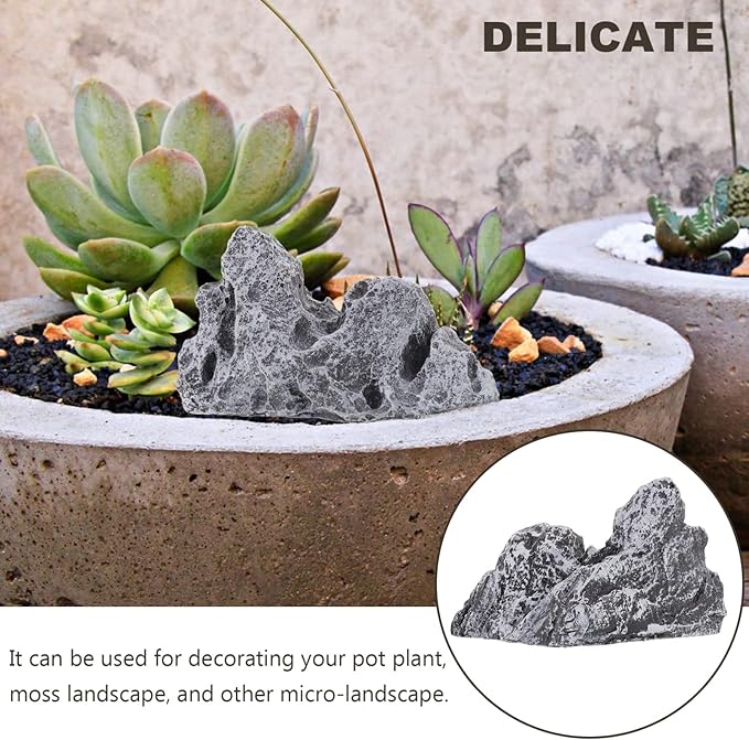 Zerodeko Miniature Rockery Decor Micro Landscape Sand Table Ornament for Fish Tank and Office Material Decorative Bonsai Adornment