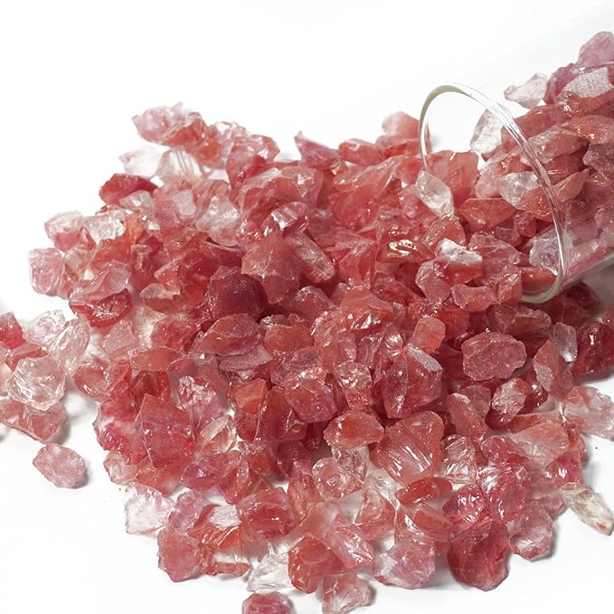 1 Lb Pink,Large Crushed Sea Glass,Sea Glass Decor,Irregular Glass Rocks for Tabletop Fountain Fillers,Aquarium,Fish Turtle Tank Decorations,DIY Crafts,Flowerpot Decoration