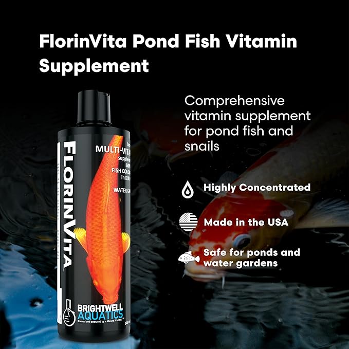 Brightwell Aquatics FlorinVita – Comprehensive Vitamin Supplement for Pond Fish & Snails – Supports Health, Color, & Spawning Readiness, 2L