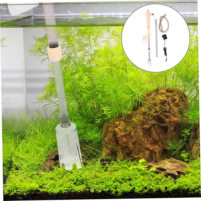1set Aquarium Cleaning Tool Electric Fish Tank Water Pump Sand Cleaner Multi-Functional Vacuum for Water Changes Impurity Removal Compatible Various Tank