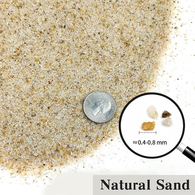FANTIAN 5 lbs Aquarium Silica Sand. 0.4-0.8 mm Mini Gravel Substrate for Fish Tank, Plants Potted, Fire Pits, Candle, Vase Filler and Crafts