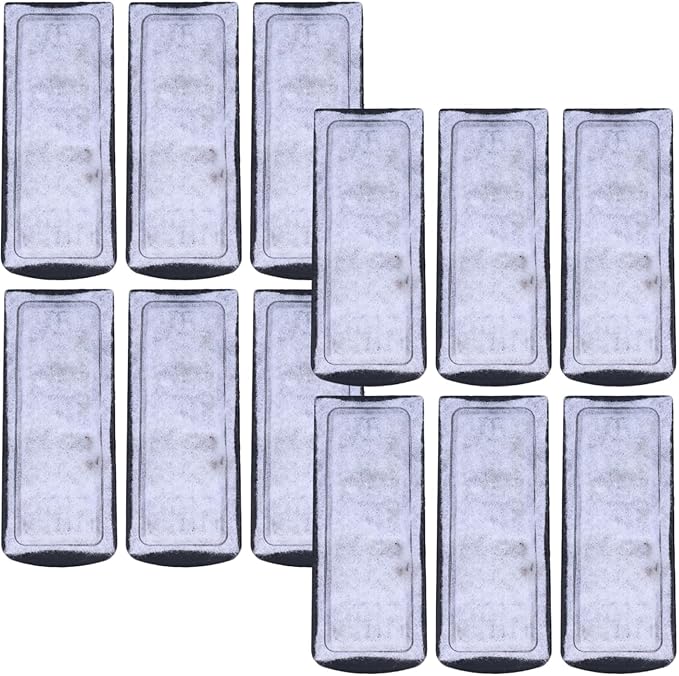 12PCS Fish Tank Filter Cartridge, 5.3 x 2.2in Aquarium Filter Cotton Replacement WallMounted Fish Tank Top Filter Cotton Accessory for Fish Tanks