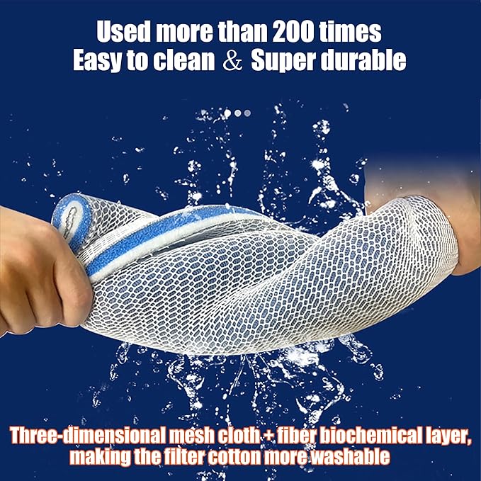 Aquarium Pond Filter Media, 15.7"x11.8" Newly Premium 8-Layer Filter Pads for Aquarium, Fish Tank Sponge Pad Foam Filter Accessories for Pond (15.7"x11.8" 1 Pack)