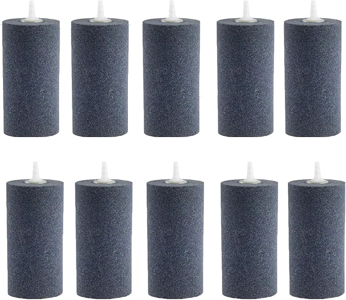 AQUANEAT 4x2 inch Aquarium Air Stones 10pcs, Aerator Diffuser,Air Stones for Aquariums,Fish Tanks,Pond and Hydroponics
