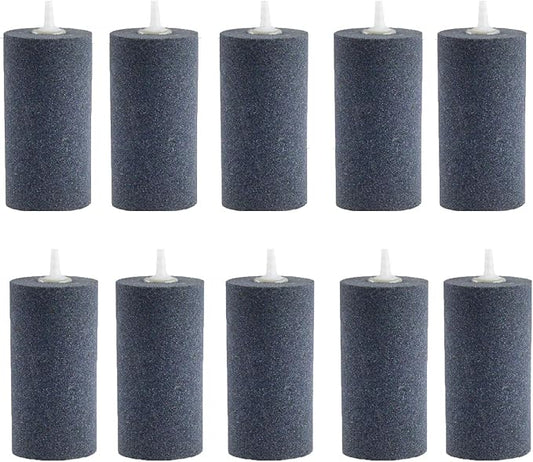 AQUANEAT 4x2 inch Aquarium Air Stones 10pcs, Aerator Diffuser,Air Stones for Aquariums,Fish Tanks,Pond and Hydroponics