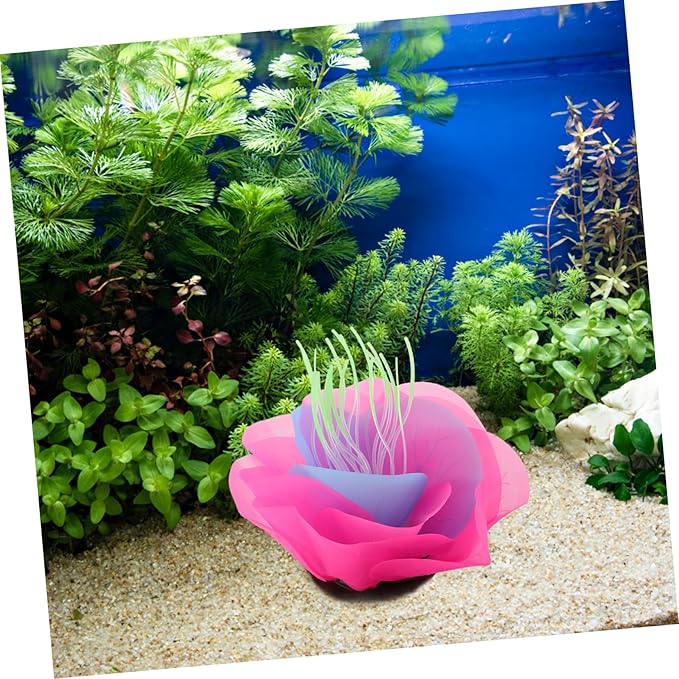 BESPORTBLE Colorful Water Lily Aquarium Decoration Lifelike Floating Plant for Fish Tank Easy to Care for Compact Vibrant Adornment for Aquatic Environments for Fish