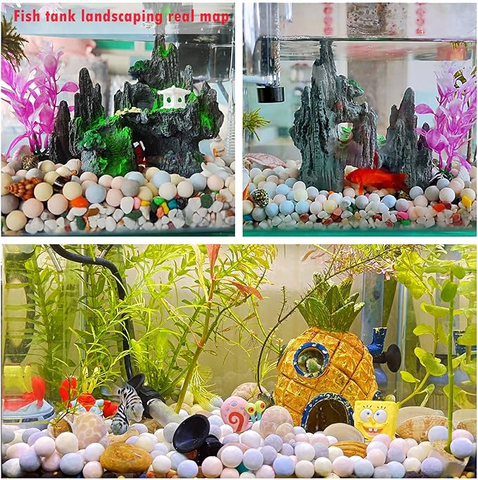 Aquarium Filter Media | Hollow Colorful Ceramic Bio Balls | High Surface Area Bio Media | 500g