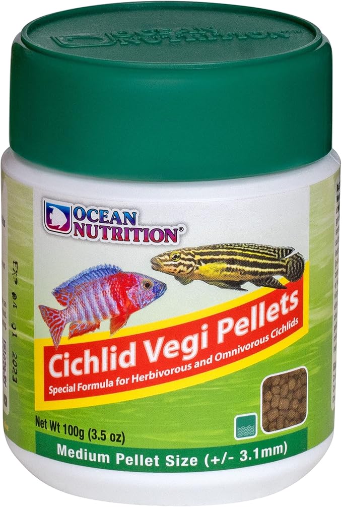 Ocean Nutrition (Salt Creek) Cichlid Veggie Pellet Medium 100g Bottle