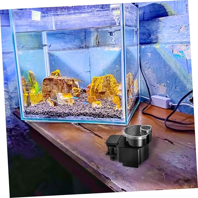 BESPORTBLE Automatic Aquarium Fish Feeder with Timing Function Battery-Operated Fish Tank Feeder for Goldfish Aquarium Accessory for Vacation and Daily Feeding