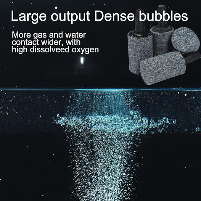 Aquarium Air Stones 1 inch, 20 Pack Fish Tank Bubble Stone, Aerator Bubble Diffuser, Nano Air Pump Accessories, Cylinder