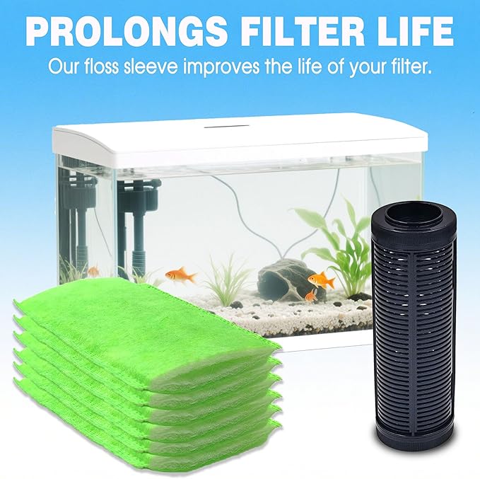 xcivi 6 Pack Polishing Internal Canister Filter Compatible with MarineLand Magnum Polishing Internal Filter JH Cartridge, Filter for Marineland ML90769 JH Floss Sleeve Magnum Polishing Internal