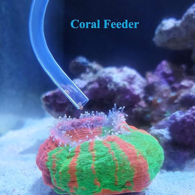 AREPK Aquarium Coral Feeder Fish Feeder Waste Clean Tool Manual Cleaner Water Changer Fish Tank Cleaning Tool Siphon Dropper Waste Remover Aquatic Bottom Feeder Pipette Aquarium