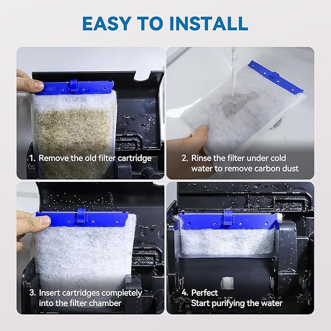 New Upgraded 6-in-1 24-Pack Aquarium Filter Cartridges, Designed for Tetra Whisper Bio-Bag Filter Cartridges Large, Fits Tetra Whisper Filter Large — Fits IQ/PF/20i/40i, 20-60 Gallon Tanks