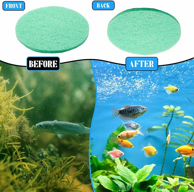 Tranqun 12 Pack Phosphate Remover Pad Compatible with Fx4/ Fx5/ Fx6 Phosphate Remover Pad, Replacement Aquarium Canister Filter Media, Green