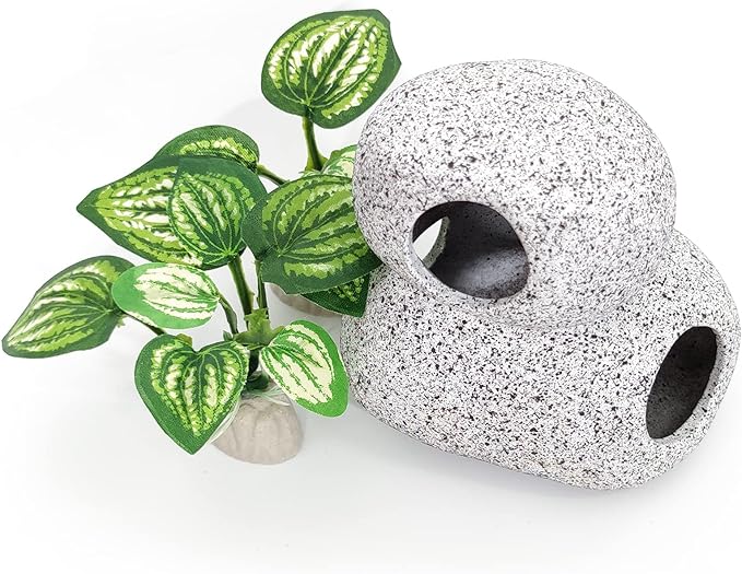 Fish Aquarium Decorations Cave Hide with Viewing Window for Betta Fish Tank Accessories