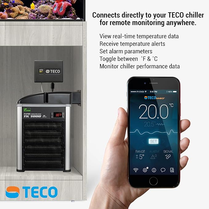 TECO TECOnnect WiFi Module Water Chillers - Remote Temperature Monitoring & Alerts, iOS & Android App Control