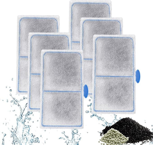 driamor 6 Pack Filter Cartridges Compatible with EF-S Element and BF5 BETTAFLO Filter, Thickened Fish Tank Replacement Filters Cartridge with Zeolite