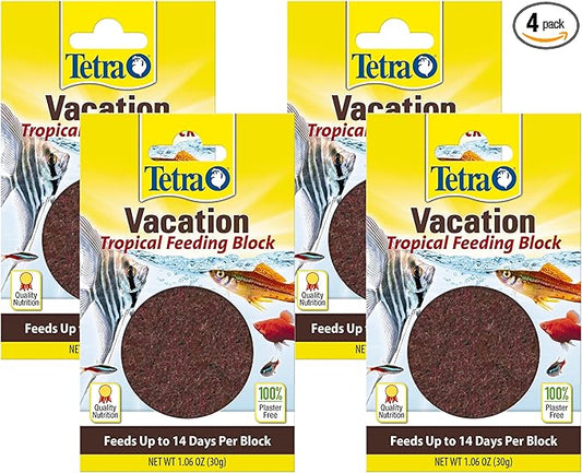 Tetra Weekend and Vacation Feeder Slow-Release Fish Food for Tropical Fish, 1.06 Ounce (Pack of 4)