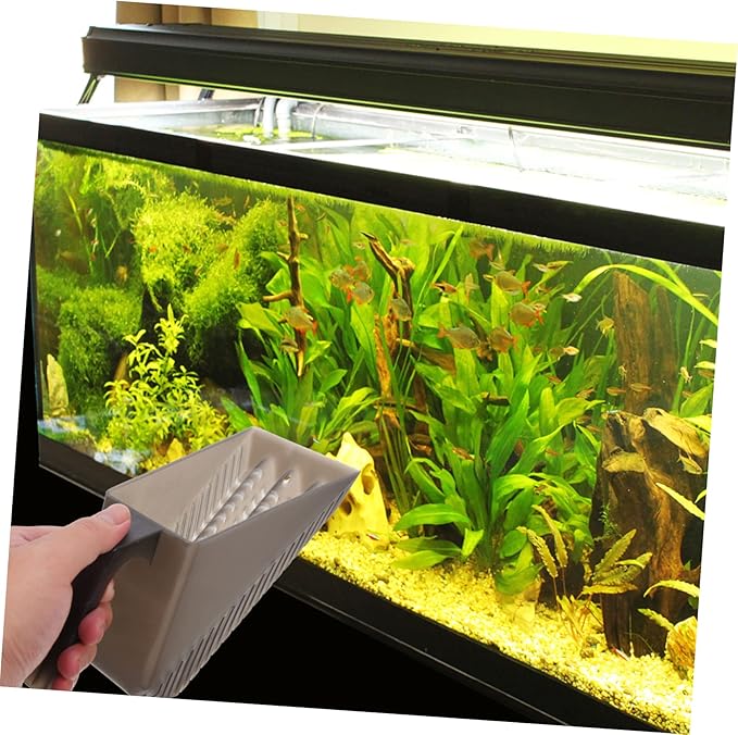 Levemolo Plastic Sand Shovel for Fish Tanks Multi-Function Substrate Cleaning Tool for Home Aquariums and Comfortable Design for Easy Corner Access for Tank Maintenance