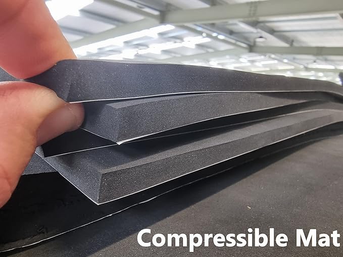 Aquarium Leveling Mat- Compressible Neoprene Foam, Water resistant, Heavy weight support, and Easy to Cut for Fish Tank Stability, Black (24x36 in)