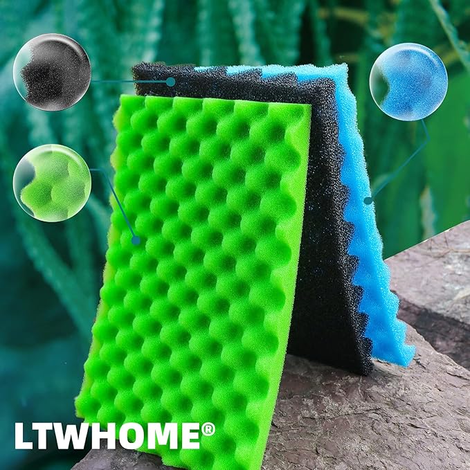 Fish Pond Foam Filter Sponge Set 17" X 11" Media (Pack of 3 Sets)