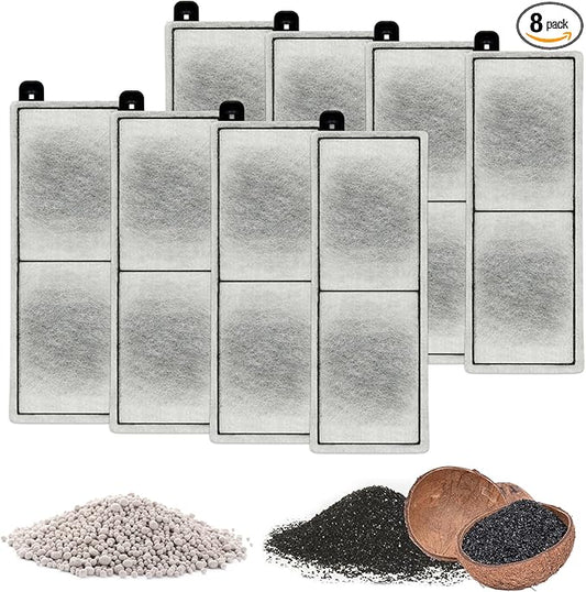 8-Pack Aquarium Filters Cartridge Replacement Compatible with Top Fin RF-L Large Retreat Filter Cartridges