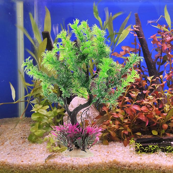 iplusmile Fish Tank Decorations, Artificial Aquarium Plants Tree Landscaping Decor Accessories Ornaments
