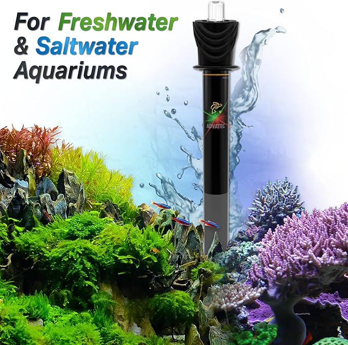 Glass Aquarium Heaters with Advanced LED Temperature Control System - for Fresh & Saltwater Aquariums (200 Watts / 50-70 Gallons)